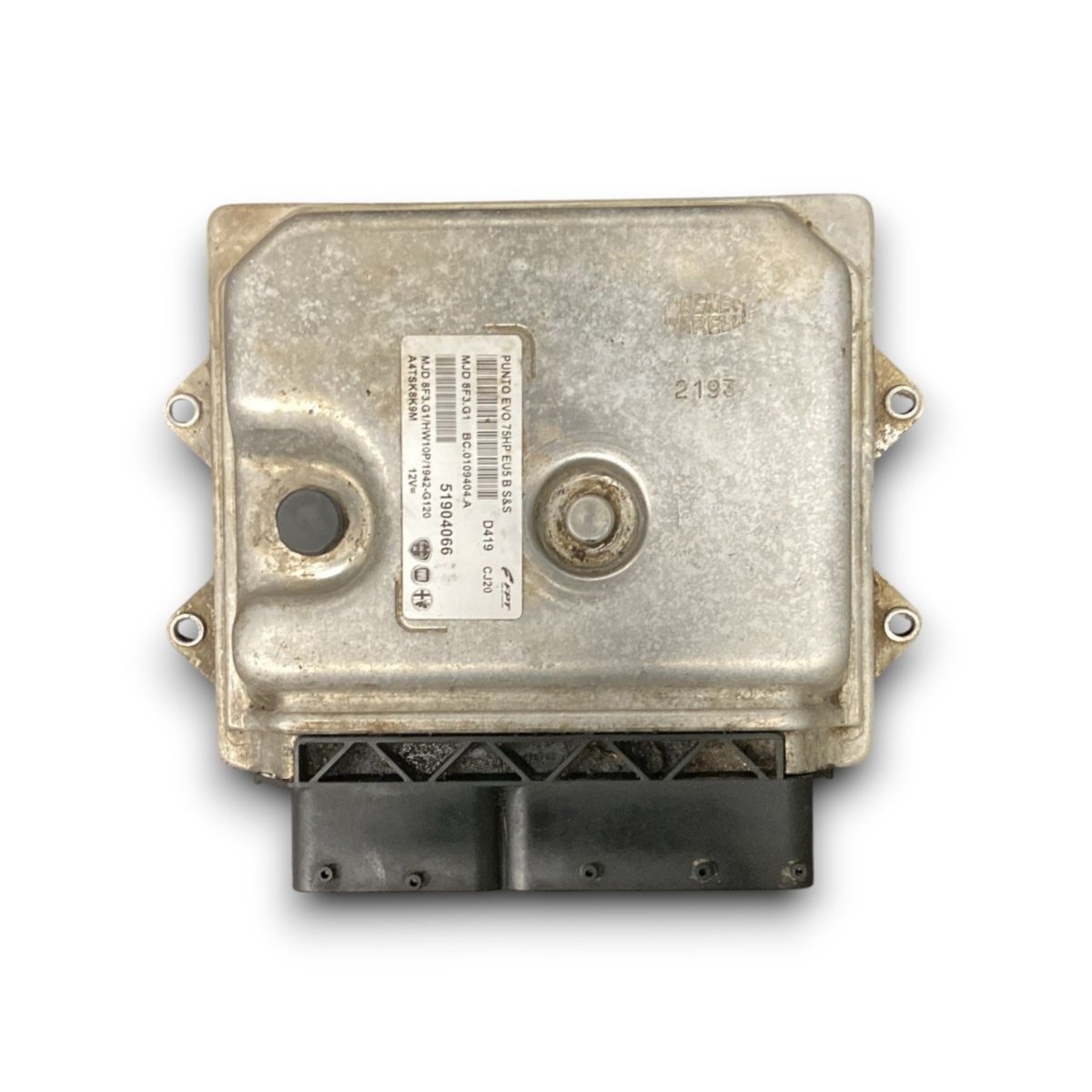 Engine ECU control unit fiat punto evo code . 51904066 1.3 diesel (2012 >) - F&P CRASH SRL - Used Parts