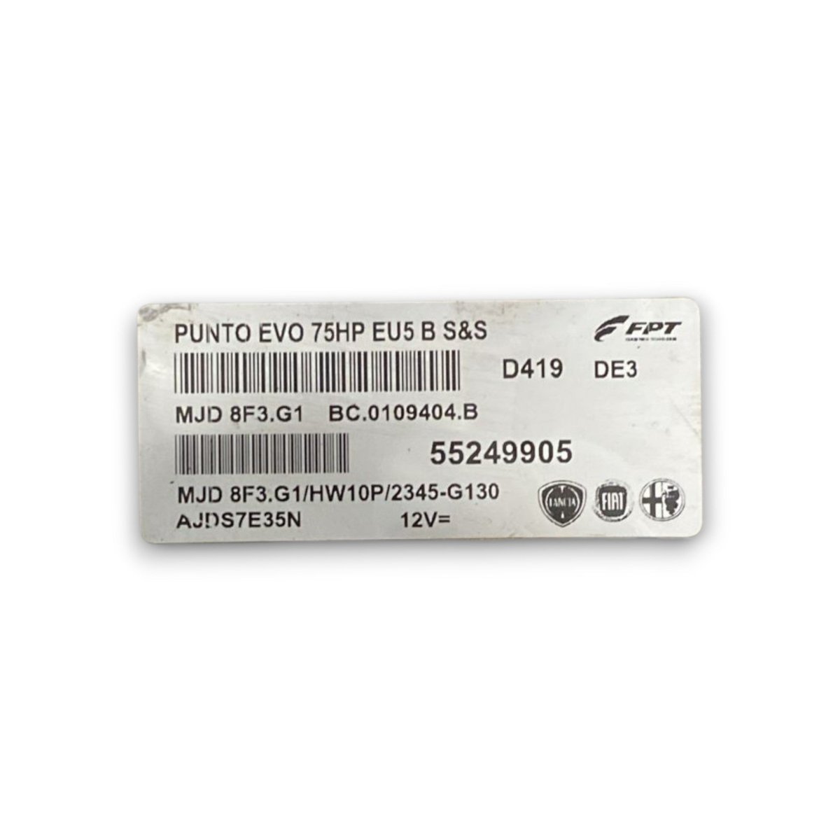 Engine ECU control unit fiat punto evo cod. 55249905 1.3 diesel (2012 >) - F&P CRASH SRL - Used Parts
