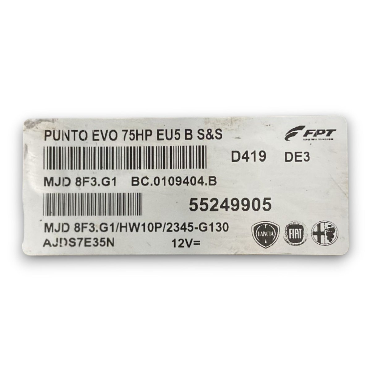 Centralina ecu motore fiat punto evo cod . 55249905 1.3 diesel (2012 >) - F&P CRASH SRL - Ricambi Usati