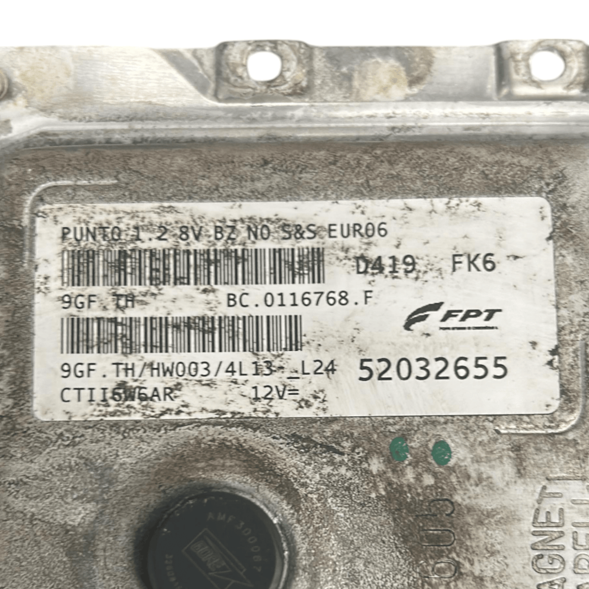 Centralina ECU Motore Fiat Punto EVO cod.52032655 1.2 Benzina (2012 > ) - F&P CRASH SRLS - Ricambi Usati