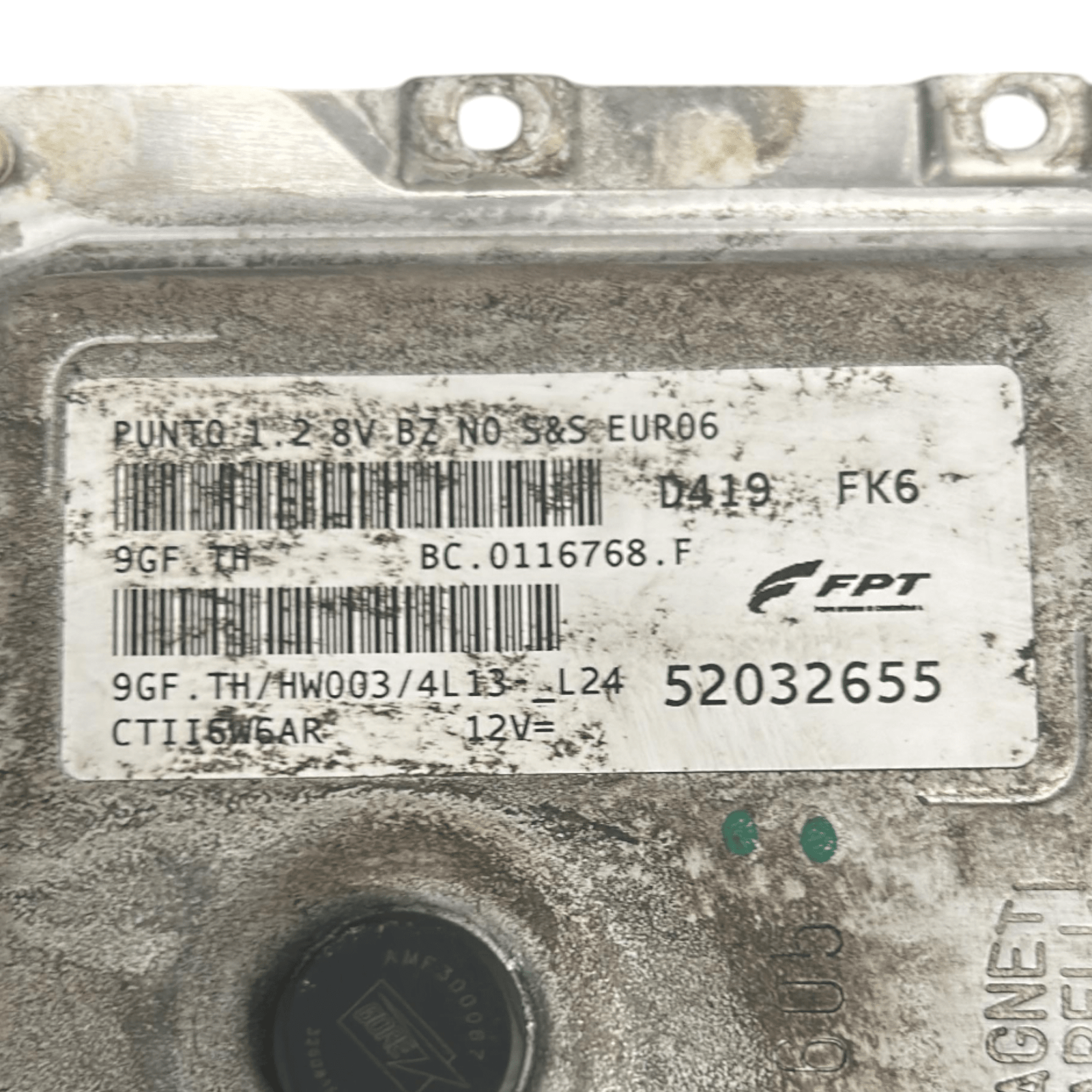 Centralina ECU Motore Fiat Punto EVO cod.52032655 1.2 Benzina (2012 > ) - F&P CRASH SRLS - Ricambi Usati