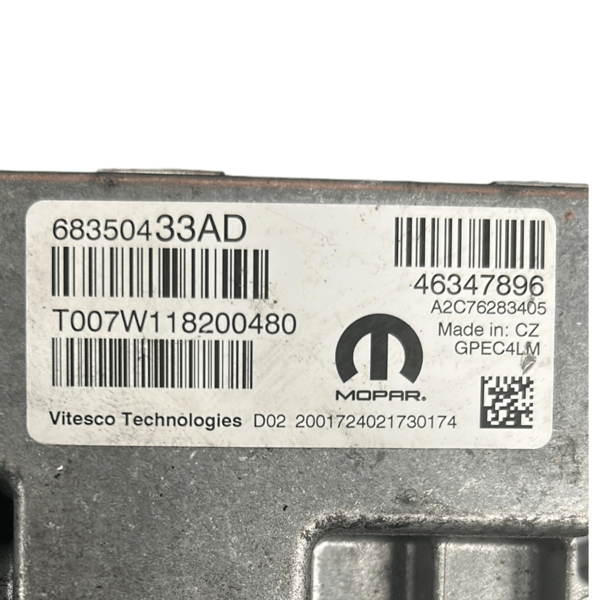 Centralina ECU Motore Fiat Tipo II cod.68350433AD 1.0 Benzina (2015 > ) - F&P CRASH SRLS - Ricambi Usati