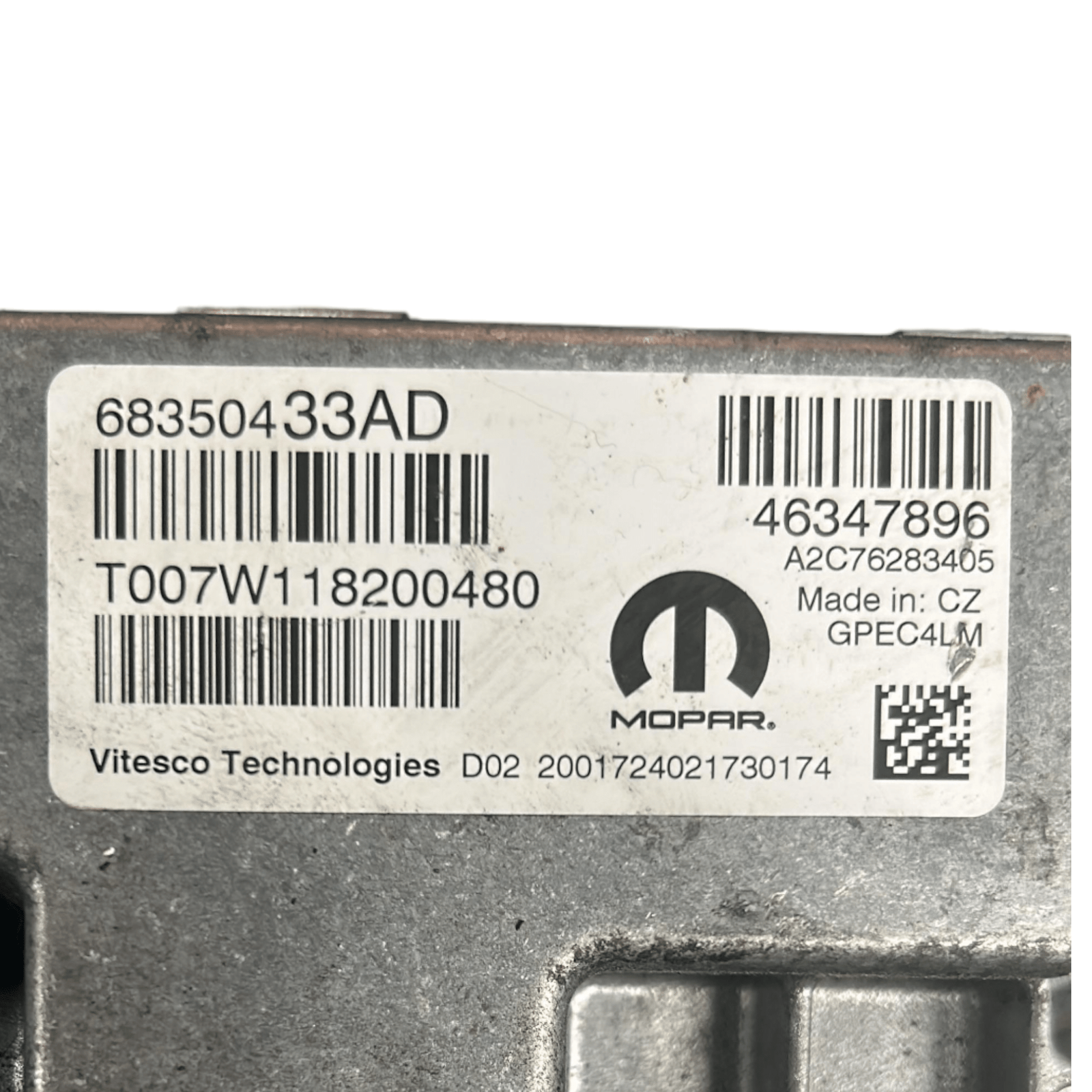 Centralina ECU Motore Fiat Tipo II cod.68350433AD 1.0 Benzina (2015 > ) - F&P CRASH SRLS - Ricambi Usati