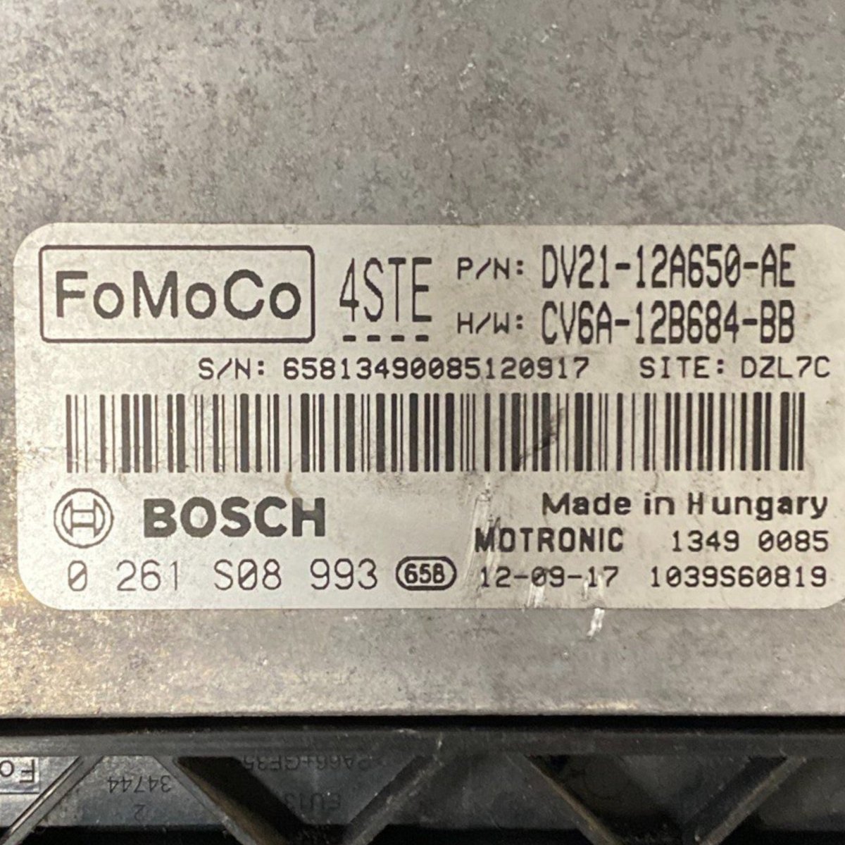 Centralina ecu motore ford b - max 1.0 benzina (2012 - 2018) Cod: dv21 - 12a650 - ae - F&P CRASH SRLS - Ricambi Usati
