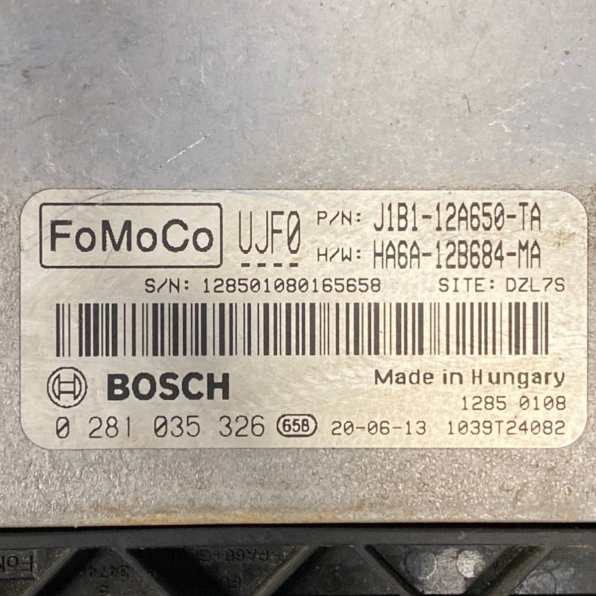 Centralina ecu motore ford fiesta mk7 1.5 diesel Cod: j1b1 - 12a650 - ta (2017 - ) - F&P CRASH SRLS - Ricambi Usati