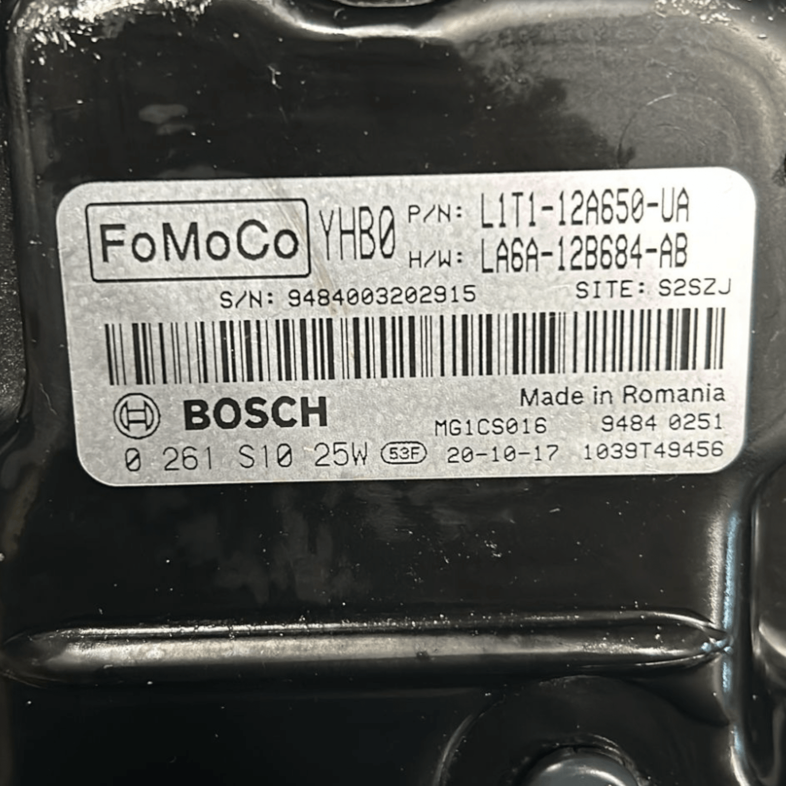 Centralina ECU Motore Ford Puma 1.0 Benzina (2019 >) cod:0261S1025W - F&P CRASH SRLS - Ricambi Usati