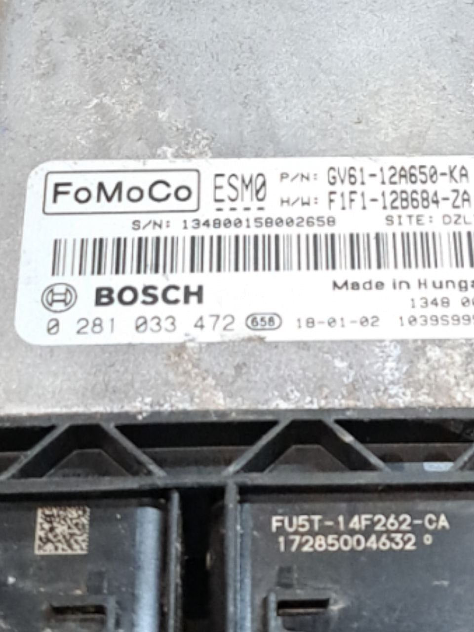 Centralina Ecu motore Ford Transit Connect 1.5 (2016) COD:GV61-12A650-KA - F&P CRASH SRLS - Ricambi Usati