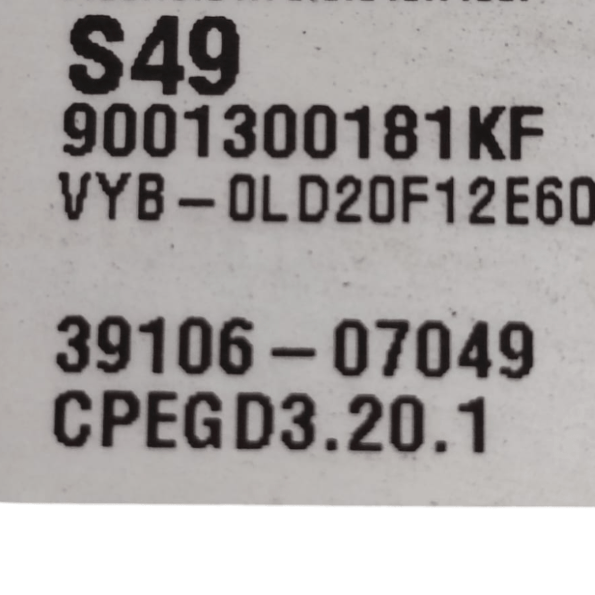 Centralina Ecu Motore Kia Stonic 1.0 Benzina COD: 3910607049 (2017>) - F&P CRASH SRLS - Ricambi Usati