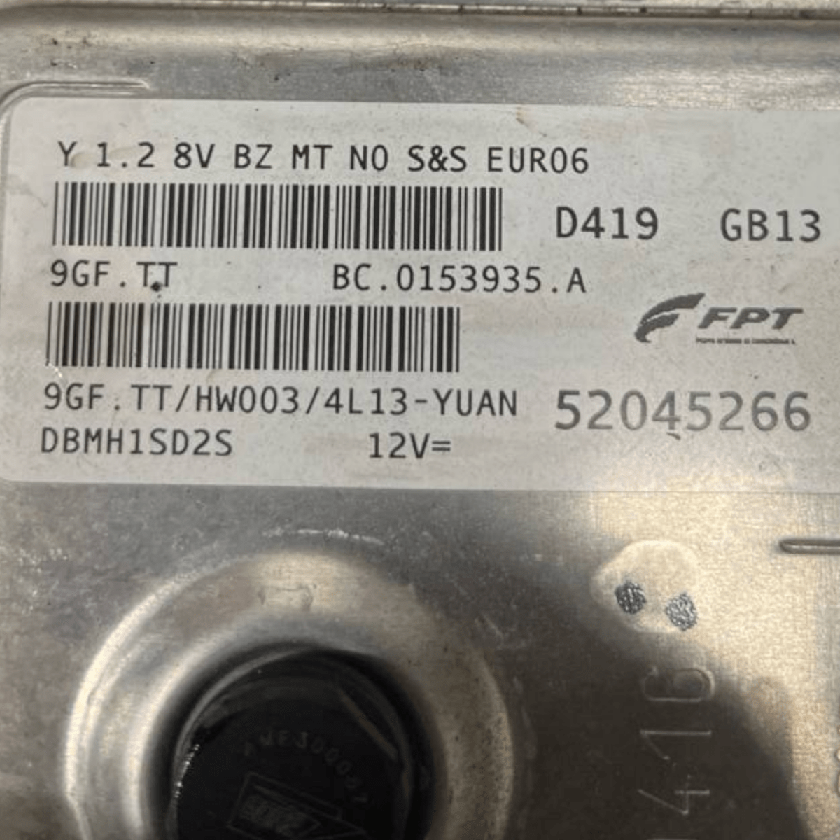 Centralina Ecu Motore Lancia Ypsilon II 1.2 Benzina (2015 al 2023) cod: 52045266 - F&P CRASH SRLS - Ricambi Usati