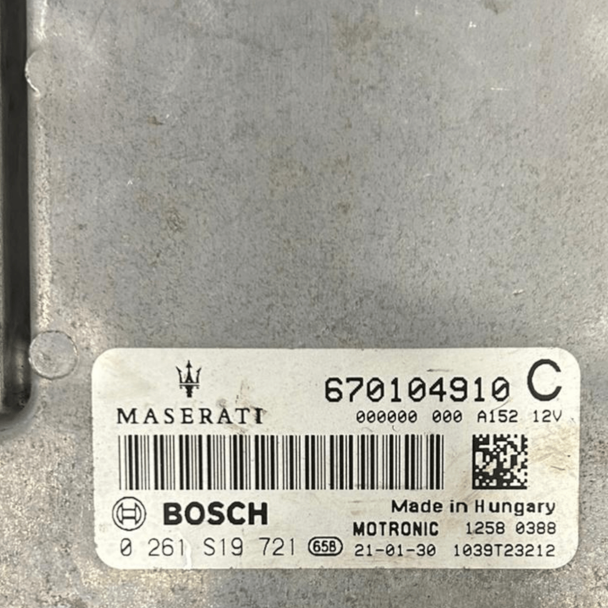 Centralina ecu motore maserati levante 3.0 benzina cod:670104910C (2016 >) - F&P CRASH SRL - Ricambi Usati