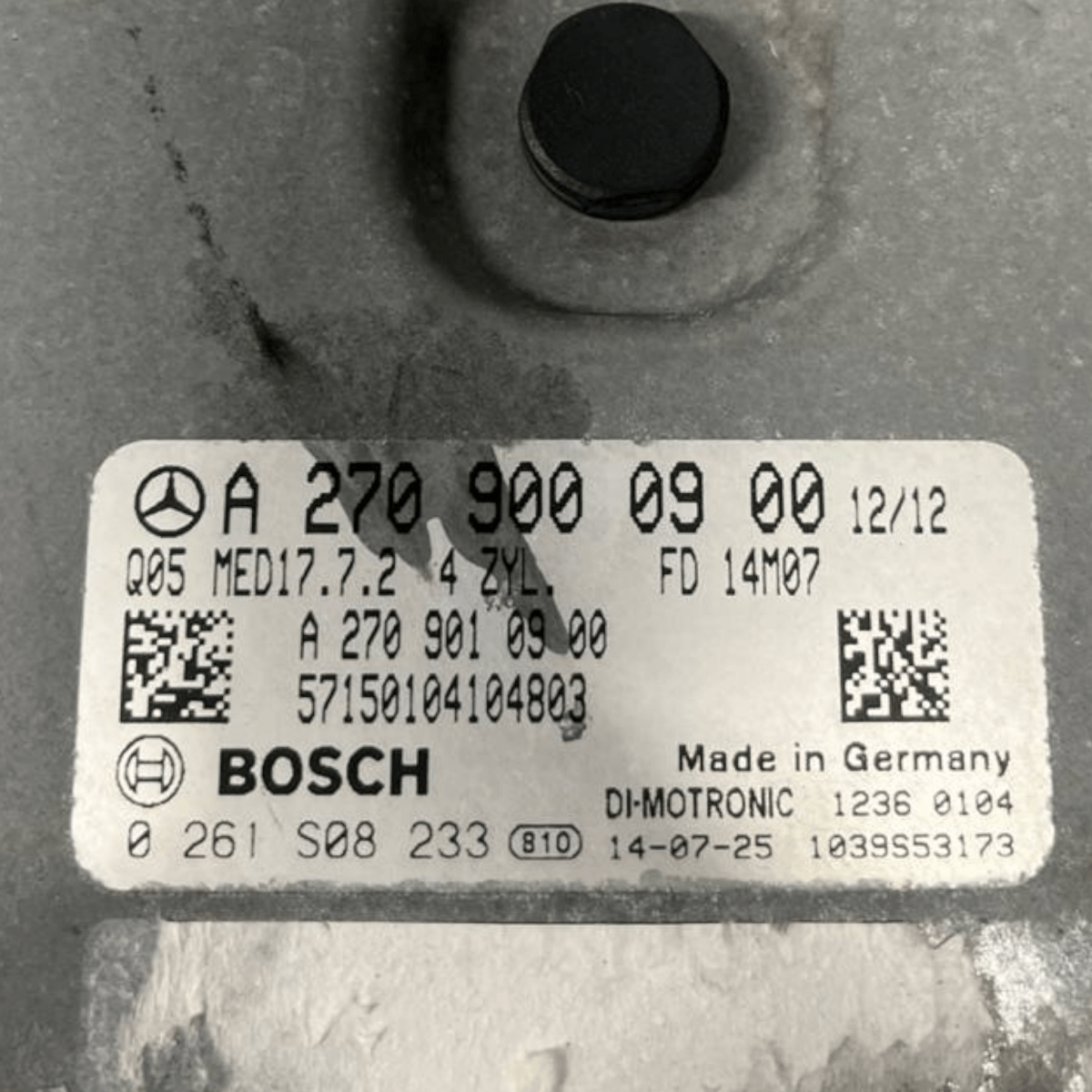 Centralina Ecu Motore Mercedes - Benz Classe B W246 2.0 Benzina - Metano (2011 al 2018) cod: A2709000900 / cod: 0261S08233 - F&P CRASH SRLS - Ricambi Usati