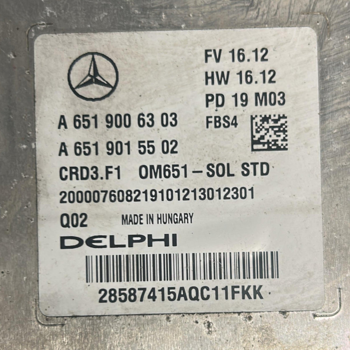 Centralina ECU Motore Mercedes Benz GLA (X156) cod.A6519006303 2.2 Diesel (2013 > 2019) cod.A6519015502 - F&P CRASH SRLS - Ricambi Usati