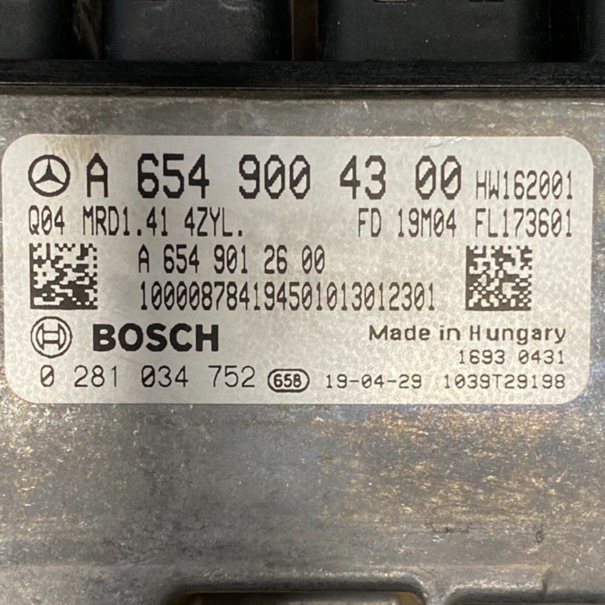 Centralina ecu motore mercedes - benz glb x247 2.0 diesel Cod: a6549004300 (2019 - ) - F&P CRASH SRLS - Ricambi Usati