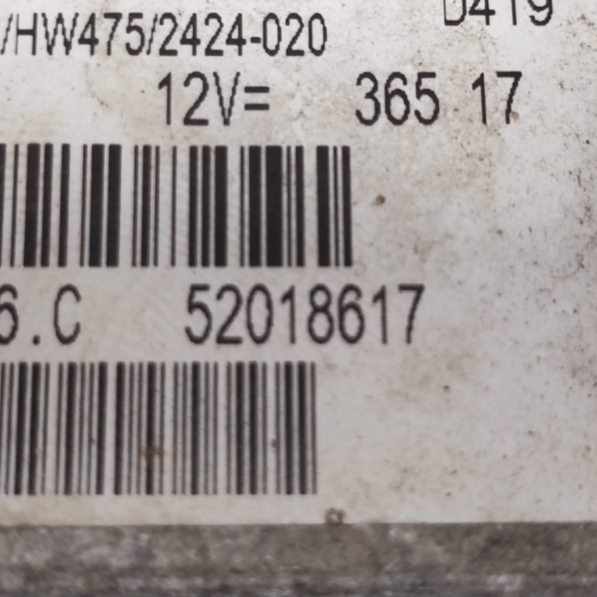 Centralina ecu motore metano fiat talento 3.0 benzina / metano cod: 52018617 (2016 - 2020) - F&P CRASH SRLS - Ricambi Usati