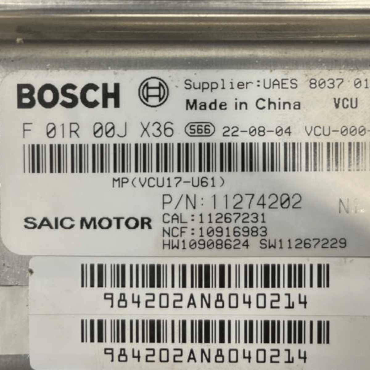 Centralina Ecu Motore MG ZS EV 1.5 Benzina - Hybrid (2017 - ) cod: F01R00JX36 / cod: 11274202 - F&P CRASH SRLS - Ricambi Usati
