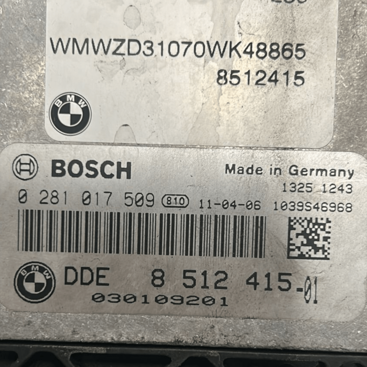 Centralina ecu motore mini countryman r60 1.6 diesel cod:8512415 - 01 (2010 > 2017) - F&P CRASH SRL - Ricambi Usati