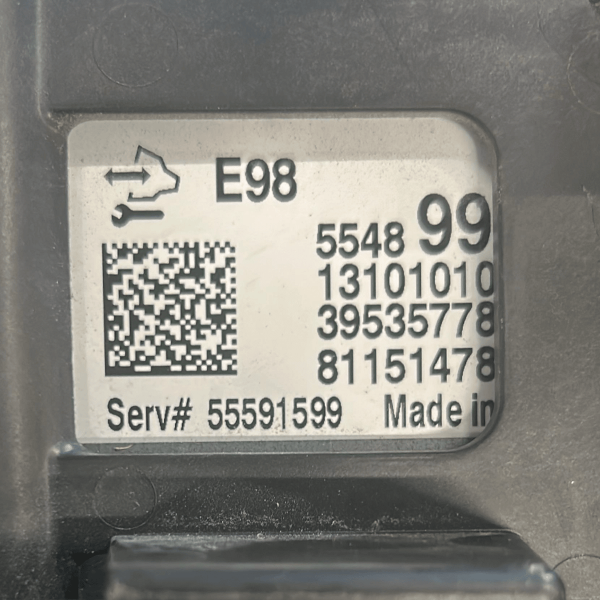 Centralina ECU Motore Opel Mokka (A / X) cod.55591599 1.6 Diesel (2012 > 2019) - F&P CRASH SRLS - Ricambi Usati