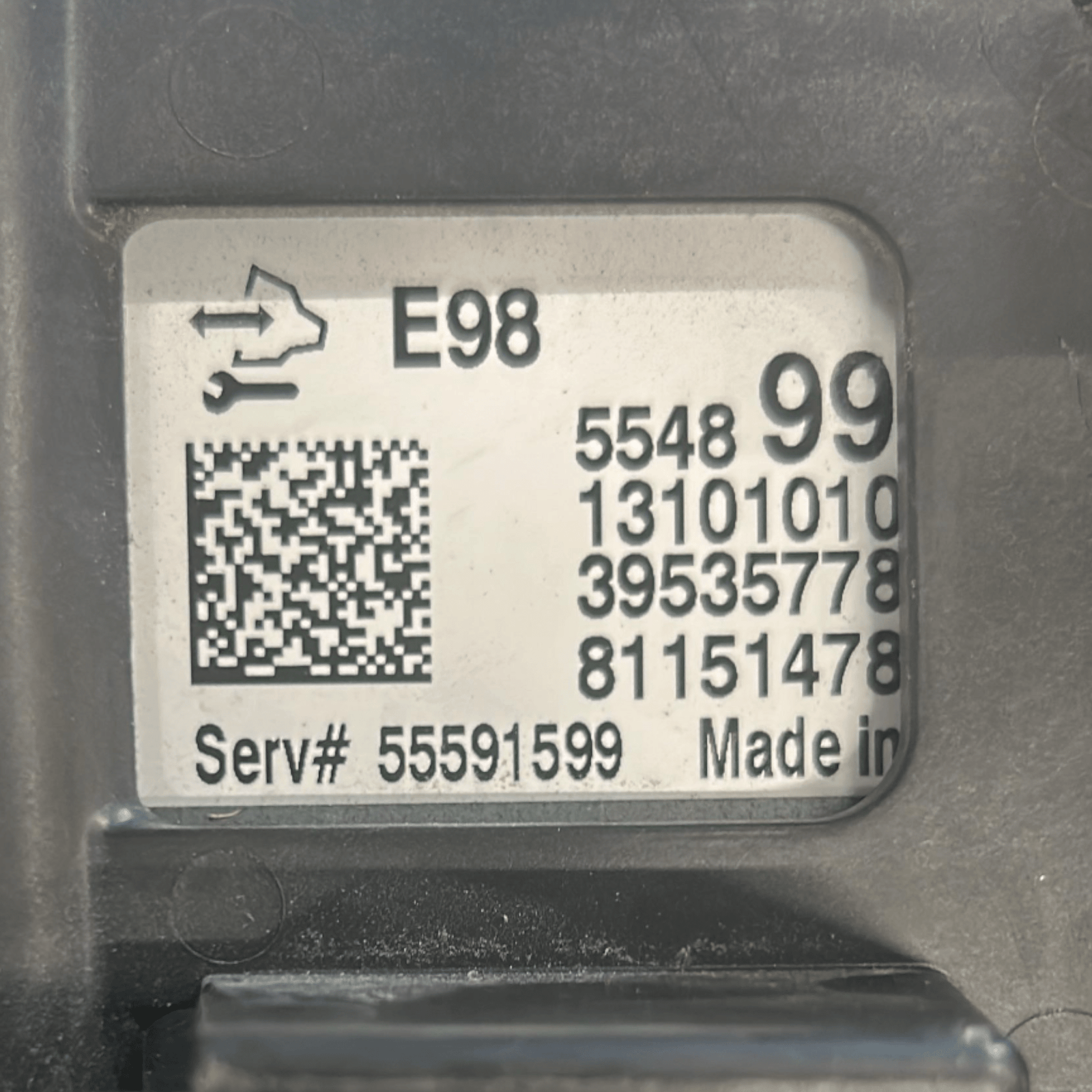 Centralina ECU Motore Opel Mokka (A / X) cod.55591599 1.6 Diesel (2012 > 2019) - F&P CRASH SRLS - Ricambi Usati