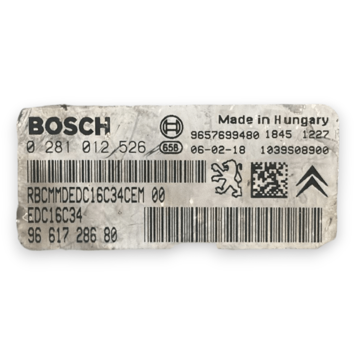 Centralina ecu motore peugeot 207 I 1.4 benzina cod:0281012526 (2006 - 2015) - F&P CRASH SRL - Ricambi Usati