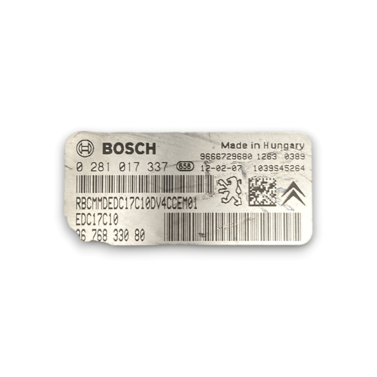 Centralina ecu motore Peugeot 208 cod . 9666729680 1.6 diesel (2012 > 2019) - F&P CRASH SRL - Ricambi Usati