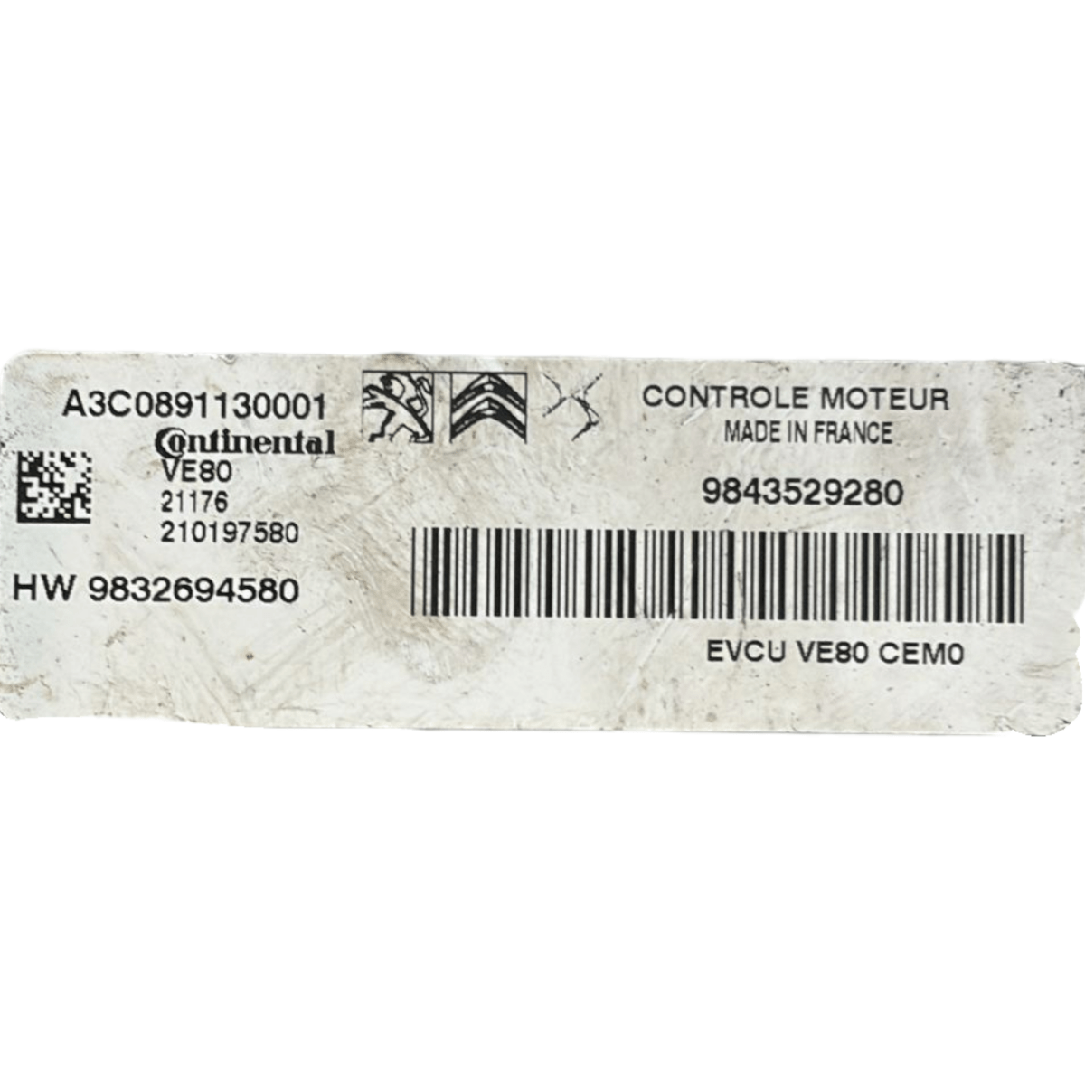 Centralina ecu motore peugeot 208 II 1.2 benzina cod:9843529280 (2019 - ) - F&P CRASH SRL - Ricambi Usati