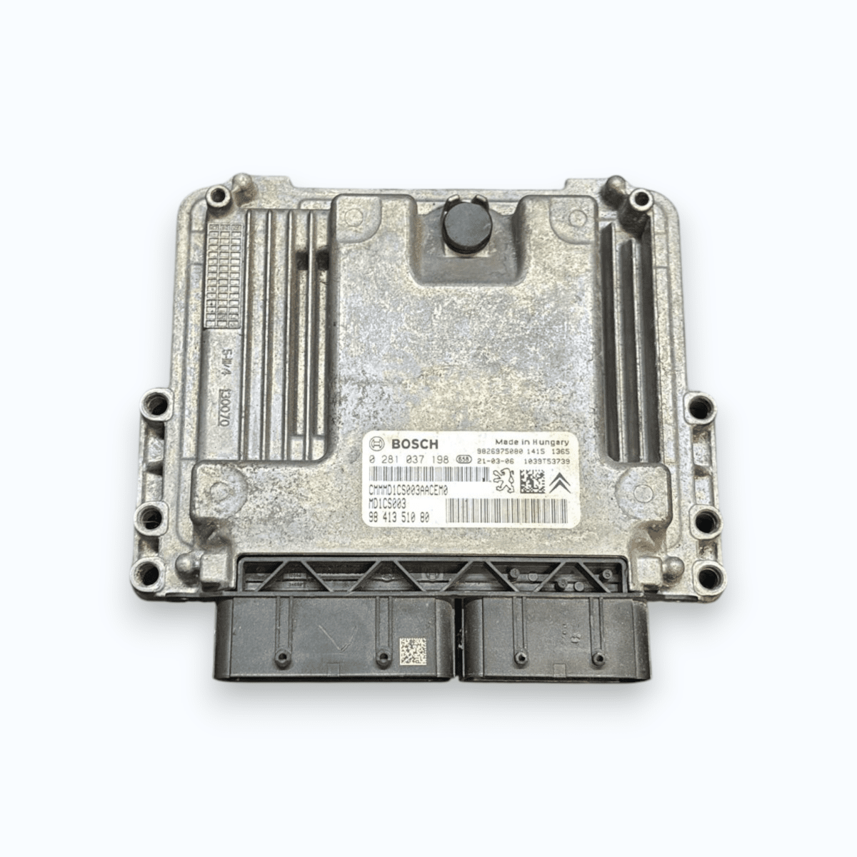 Engine ECU control unit peugeot 308 1.5 hdi code:0281037198 / 9841351000 (2013 - 2021) - F&P CRASH SRL - Used Parts