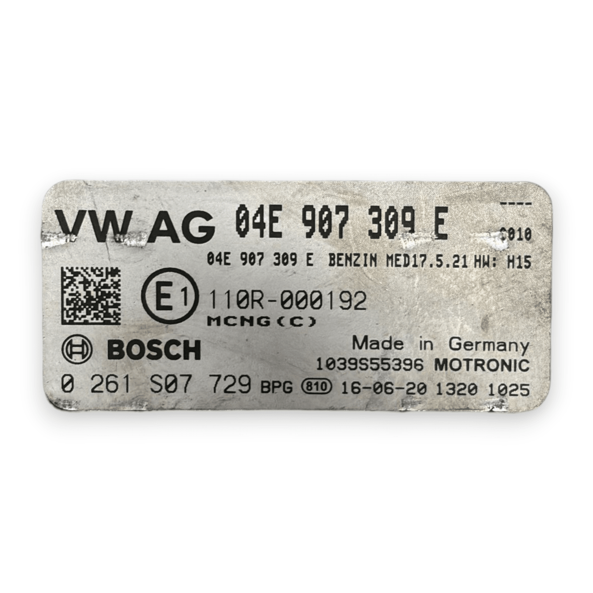 Centralina ecu motore volkswagen golf VII 1.4 benzina cod:04e907309e (2012 - 2021) - F&P CRASH SRL - Ricambi Usati