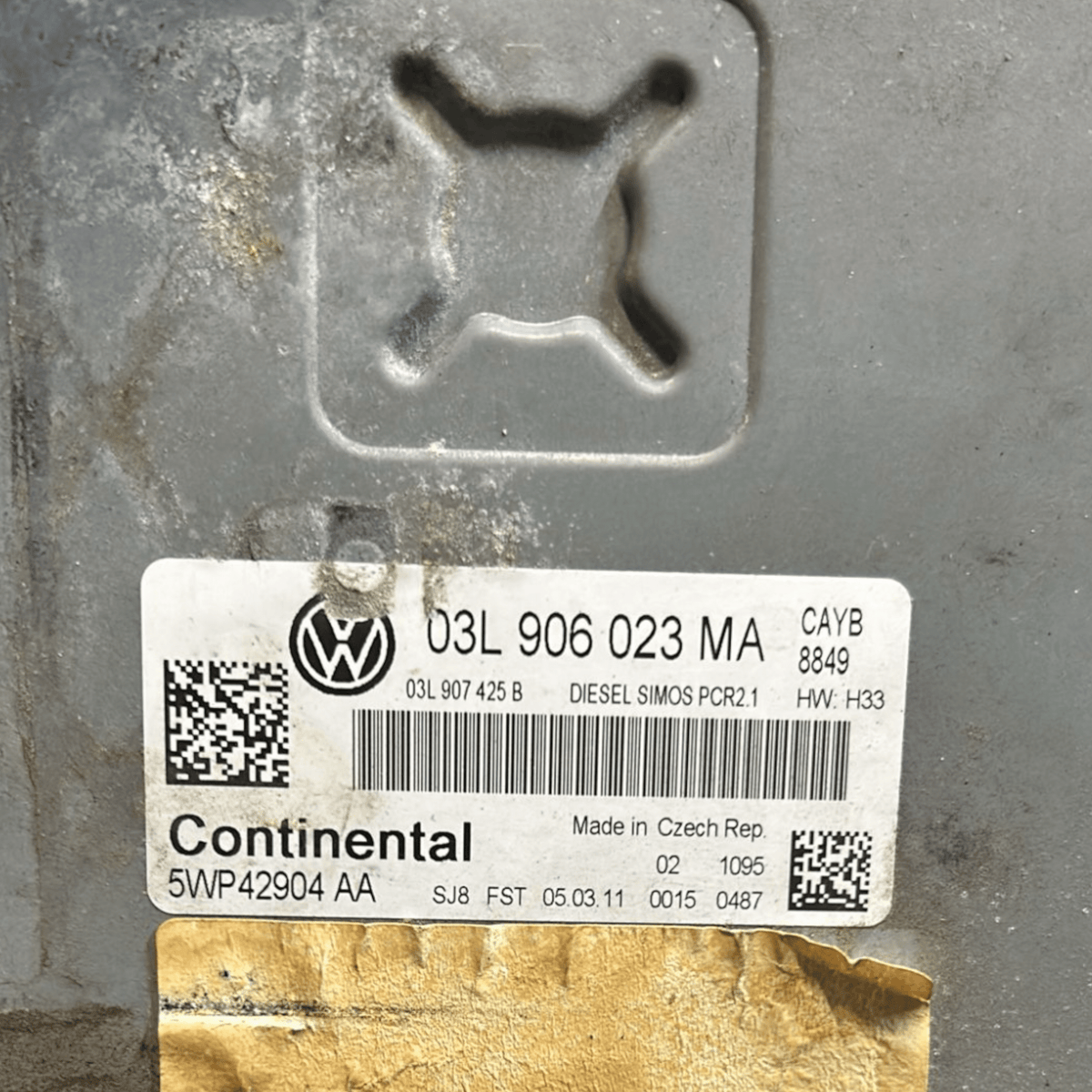 Centralina ECU Motore Volkswagen Polo (6R) 1.6 Diesel cod:03L906023MA (2009 > 2017) - F&P CRASH SRLS - Ricambi Usati