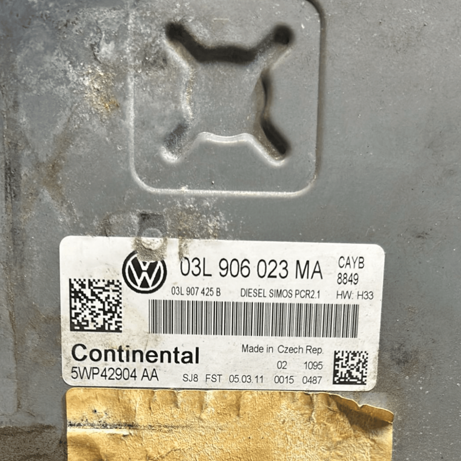 Centralina ECU Motore Volkswagen Polo (6R) 1.6 Diesel cod:03L906023MA (2009 > 2017) - F&P CRASH SRLS - Ricambi Usati