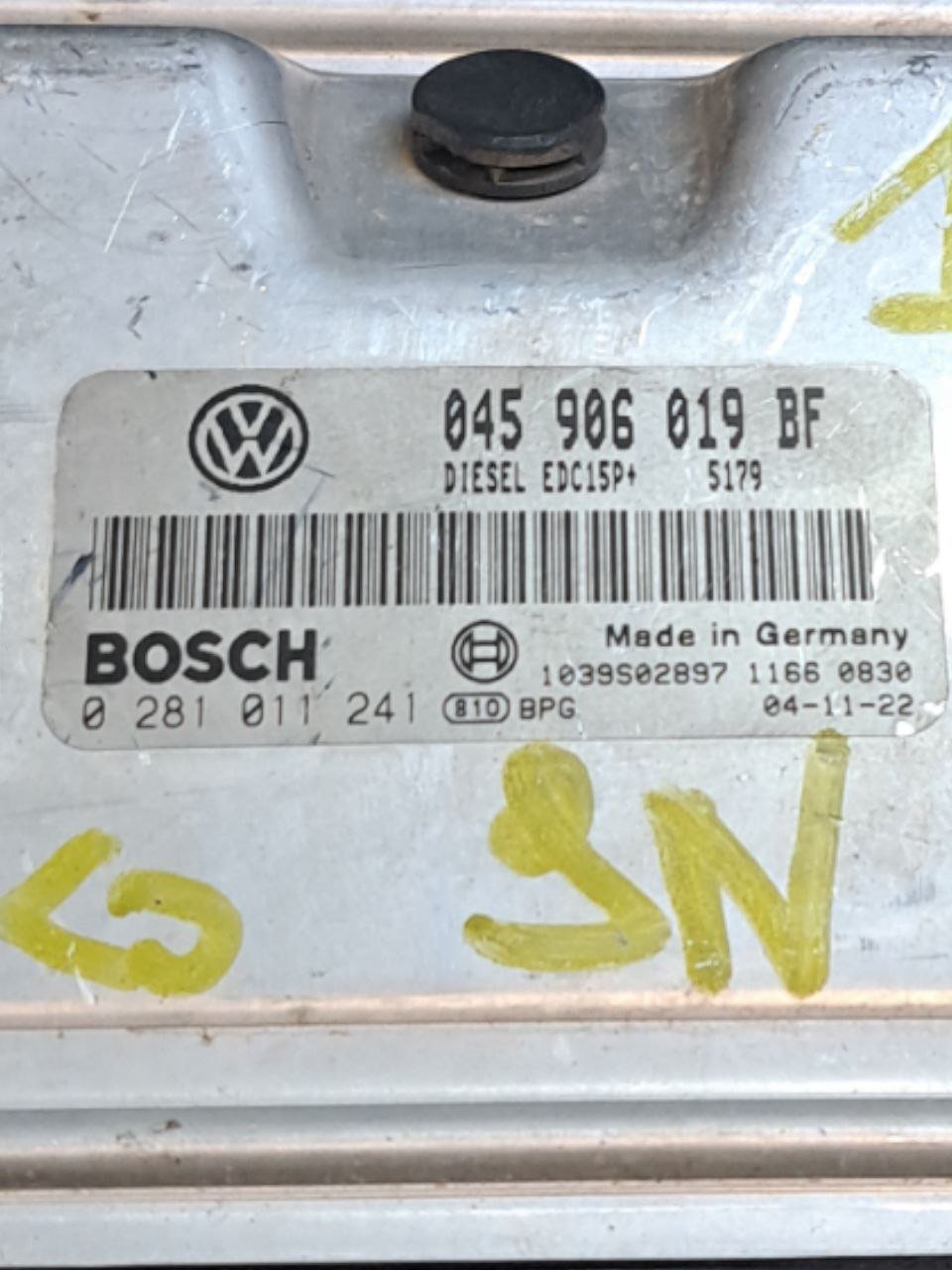 Centralina Ecu Motore Volkswagen Polo 9N ( 2007 ) 1.4 Diesel COD:045906019BF - F&P CRASH SRLS - Ricambi Usati