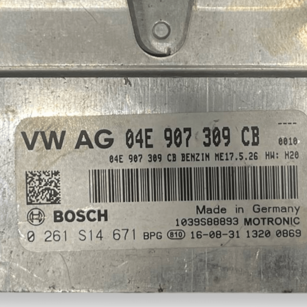 Engine ECU Control Unit Volkswagen Polo V 6R 1.0 Petrol (2009 to 2017) code: 04E907309CB / code: 0261S14671 - F&P CRASH SRL - Used Parts