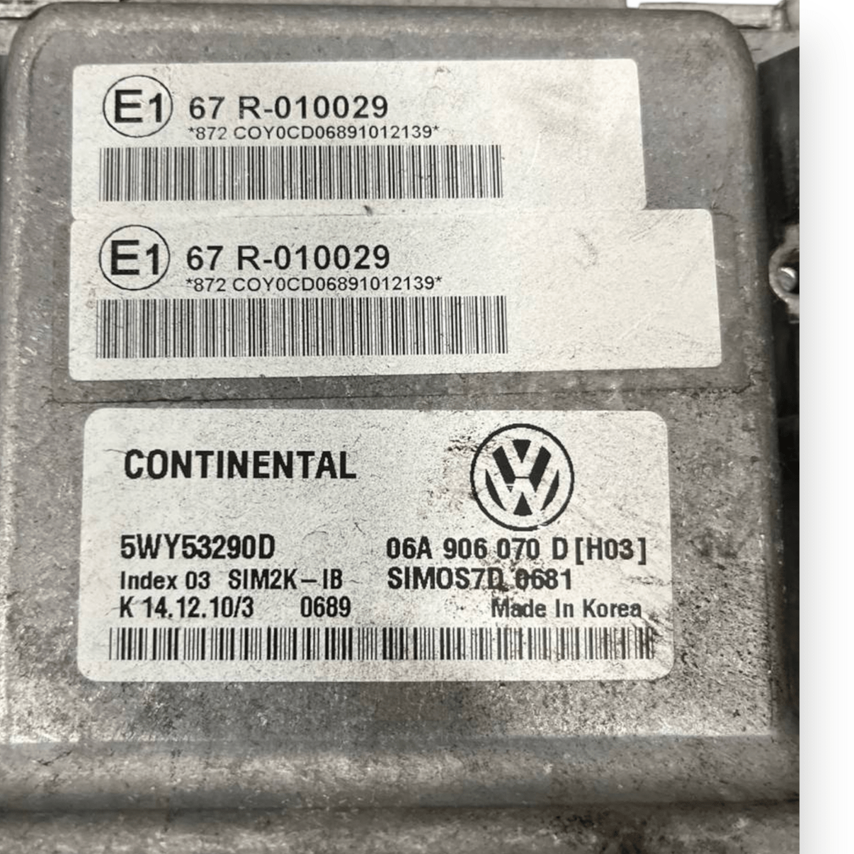 Centralina Ecu Motore Volkswagen Polo V 6R 1.6 Diesel (2009 al 2017) cod: 06A906070D / cod: 5WY53290D - F&P CRASH SRLS - Ricambi Usati