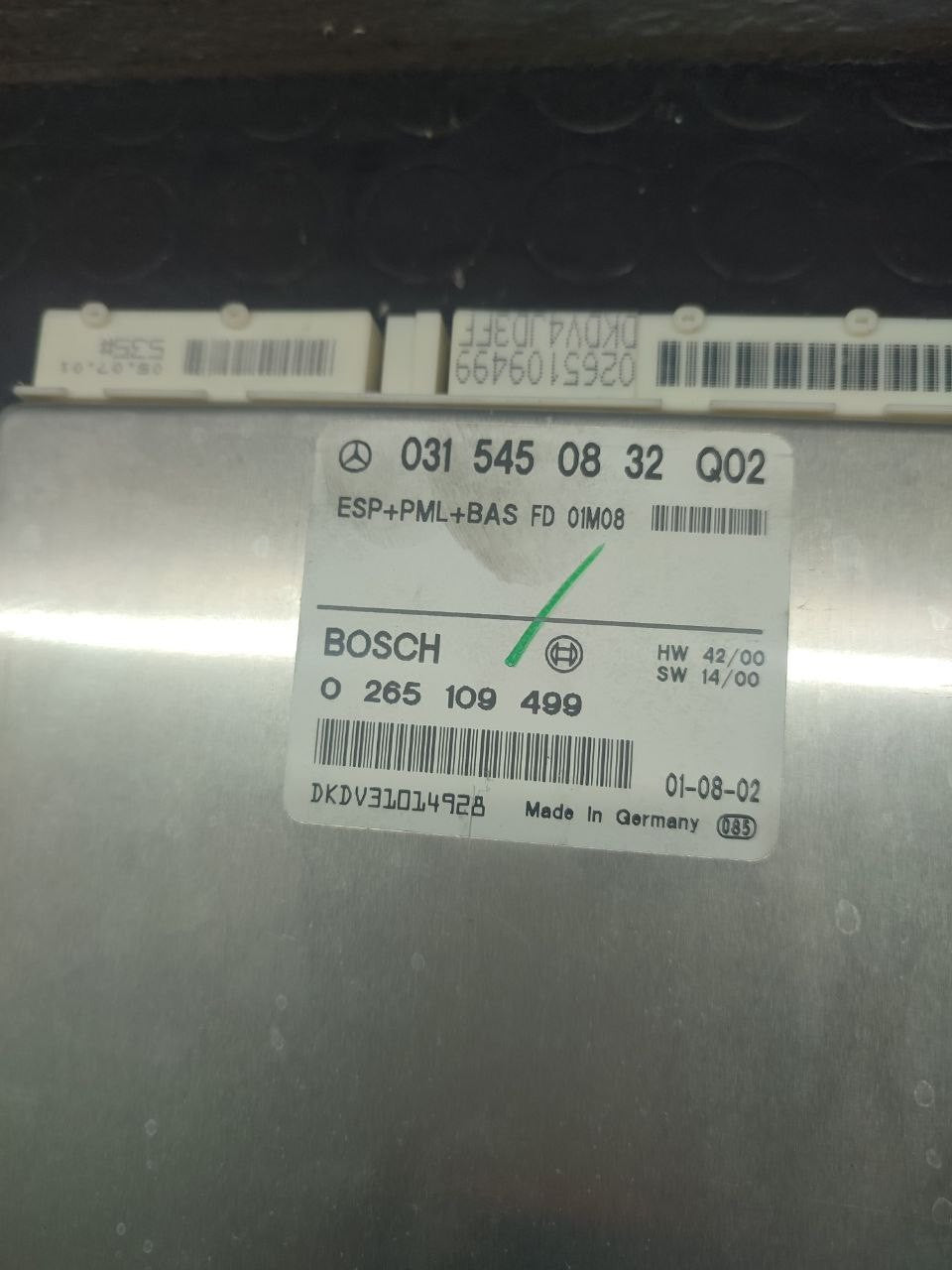 Centralina esp Mercedes classe E ( w210 ) cod 0315450832q02 / 0265109499 - F&P CRASH SRLS - Ricambi Usati