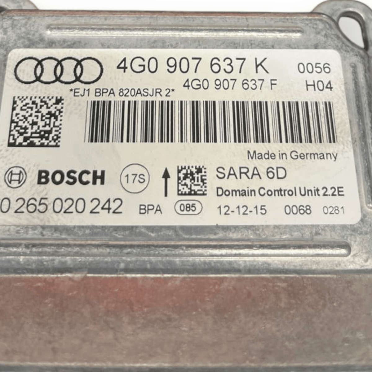 Centralina Esp / Sensore Imbardata Audi A6 C7 (2011 al 2018) cod: 4G0907637K - F&P CRASH SRLS - Ricambi Usati