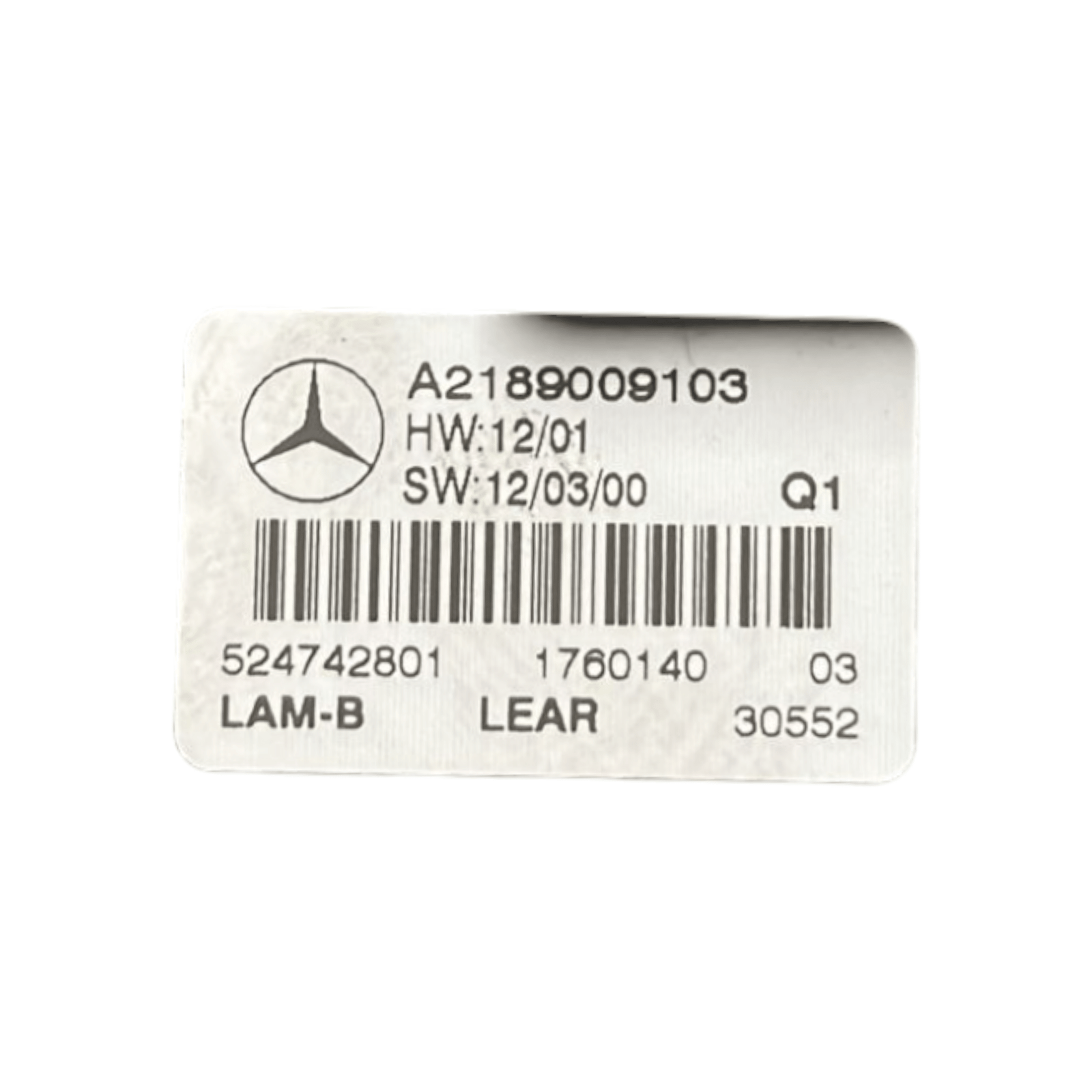 Centralina fari luce diurna Mercedes - Benz W246 (2011 - 2018) cod.A2189009103 - F&P CRASH SRLS - Ricambi Usati