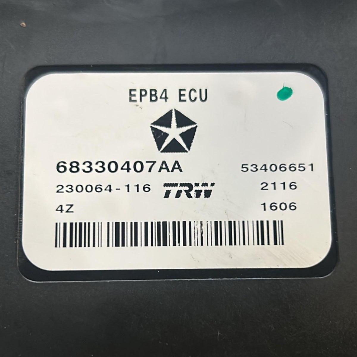 Centralina Freno Di Stazionamento Jeep Cherokee (KL) cod.68330407AA (2013 > 2023) Freno A Mano - F&P CRASH SRLS - Ricambi Usati
