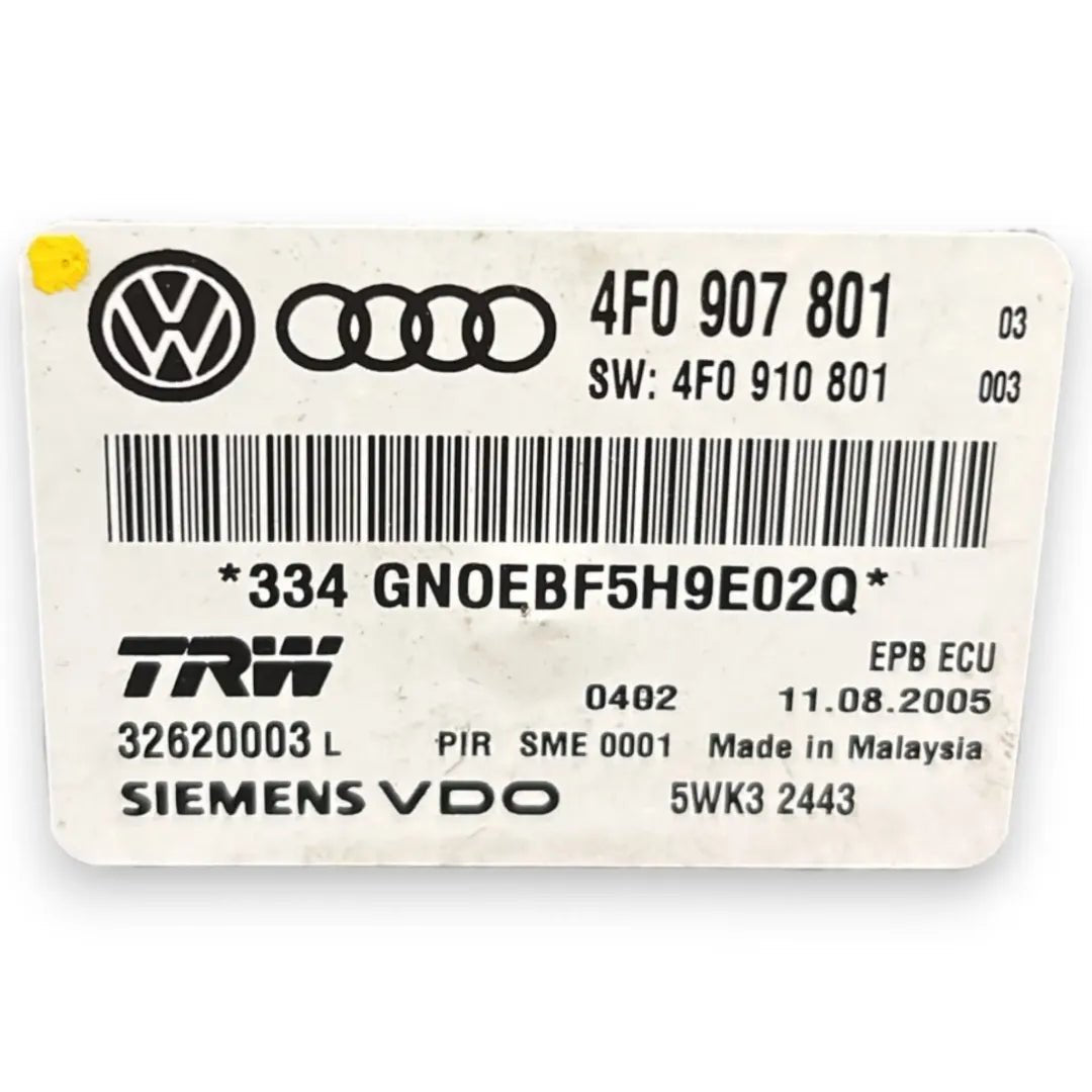 Dettaglio Centralina freno di stazionamento elettromeccanico Audi A6 4F 2004–2009 cod. 4F0907801 - foto 3