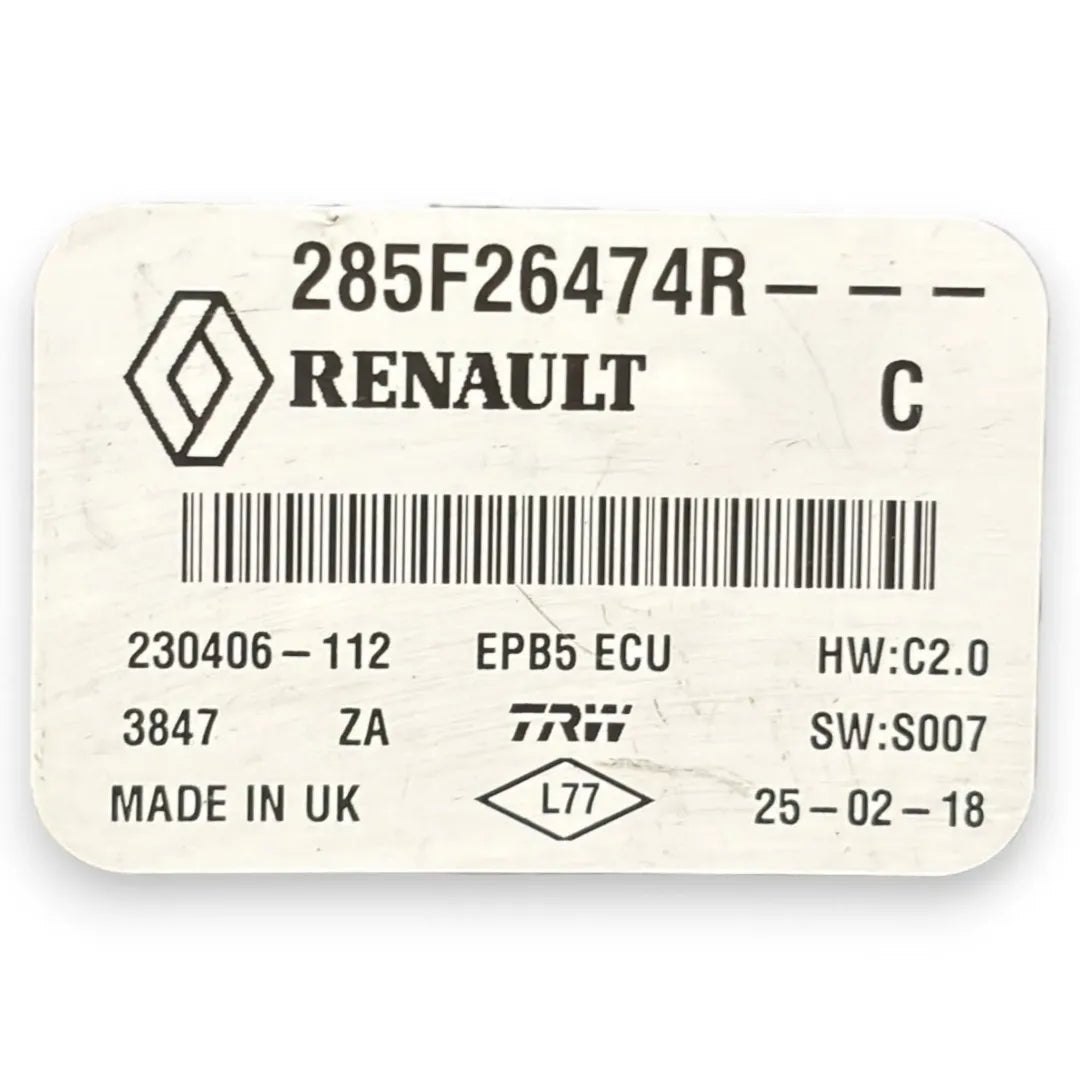 Dettaglio Centralina freno di stazionamento elettromeccanico Renault Kadjar 2015–2019 OEM 285F27871R - foto 3