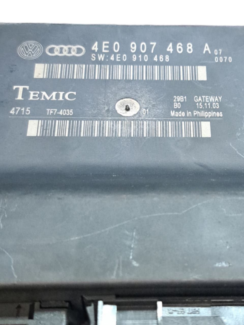 Centralina Gateway Audi A8 4E ( 2003 - 2009 ) COD:4E0907468A - F&P CRASH SRLS - Ricambi Usati