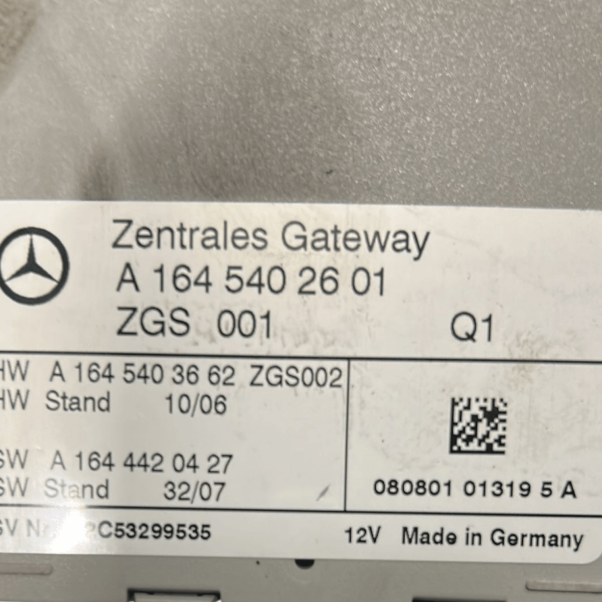 Centralina gateway mercedes benz ml 3.0 diesel cod:A1645402601 (2005 > 2011) - F&P CRASH SRLS - Ricambi Usati