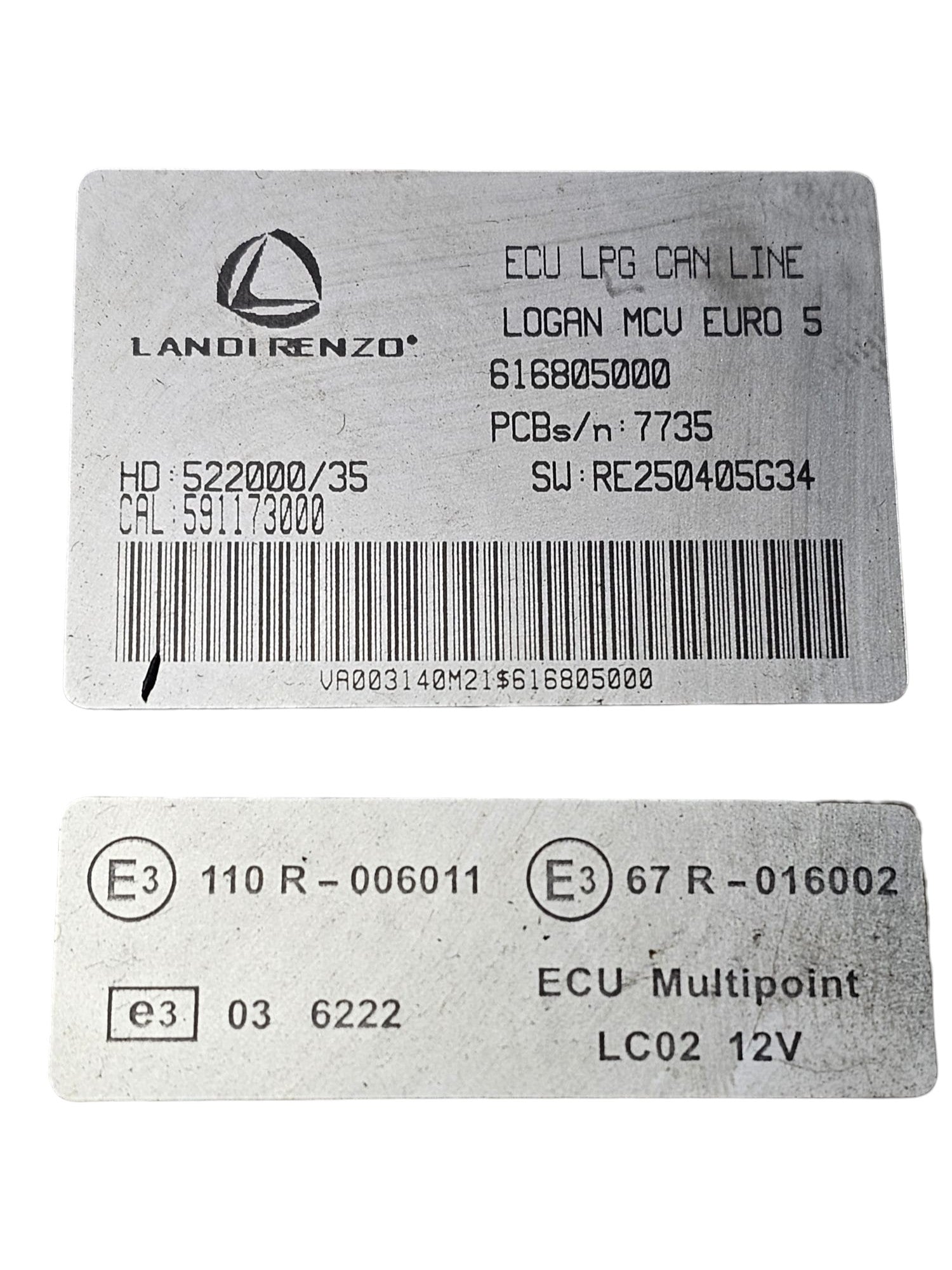 Centralina GPL Landi Renzo per Dacia Logan 1.2 Benzina Cod:616805000 (2004 - 2012) - F&P CRASH SRLS - Ricambi Usati