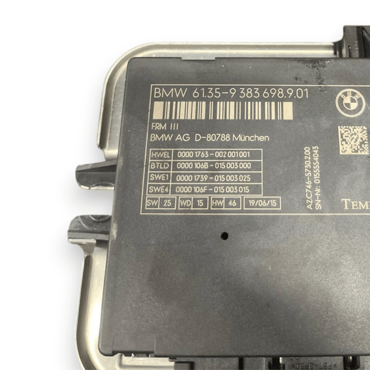 Centralina Illuminazione Ambiente Bmw Serie 6 Gran Coupè F06 (2012 al 2018) cod: 9383698901 - F&P CRASH SRLS - Ricambi Usati