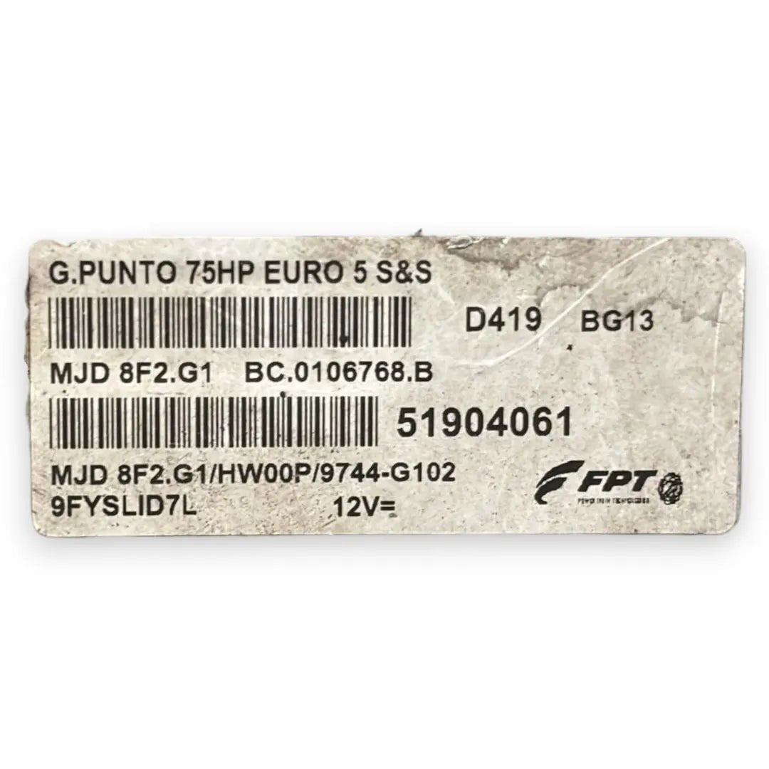 Dettaglio Centralina iniezione Fiat Grande Punto 2005–2008 OEM 51825024 - foto 3