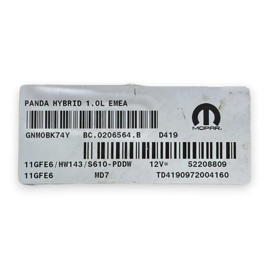 Dettaglio Centralina iniezione Fiat Panda III 2016–2022 OEM 52192672 - foto 3
