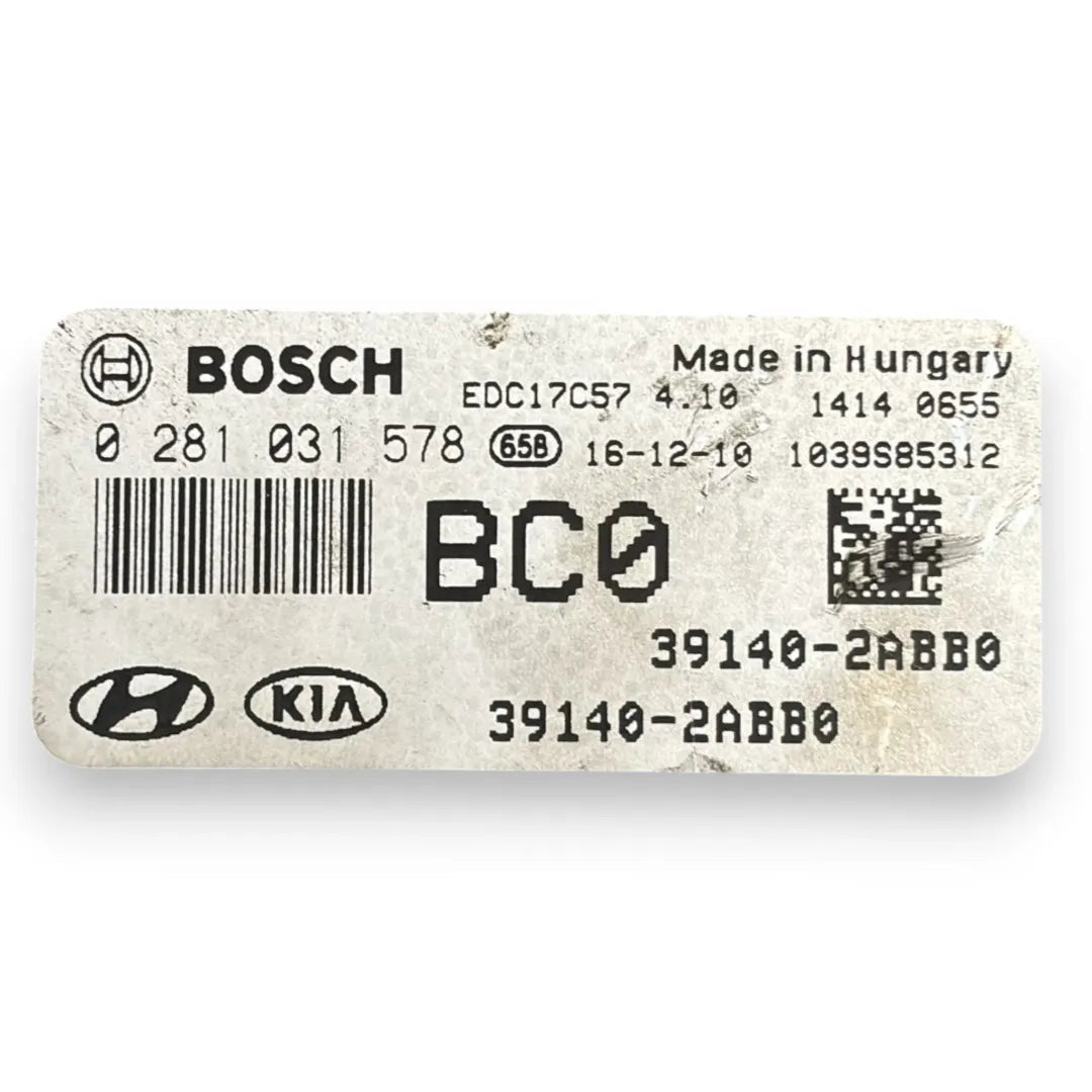 Dettaglio Centralina iniezione Hyundai Tucson 2015–2018 OEM 391502A330 - foto 3