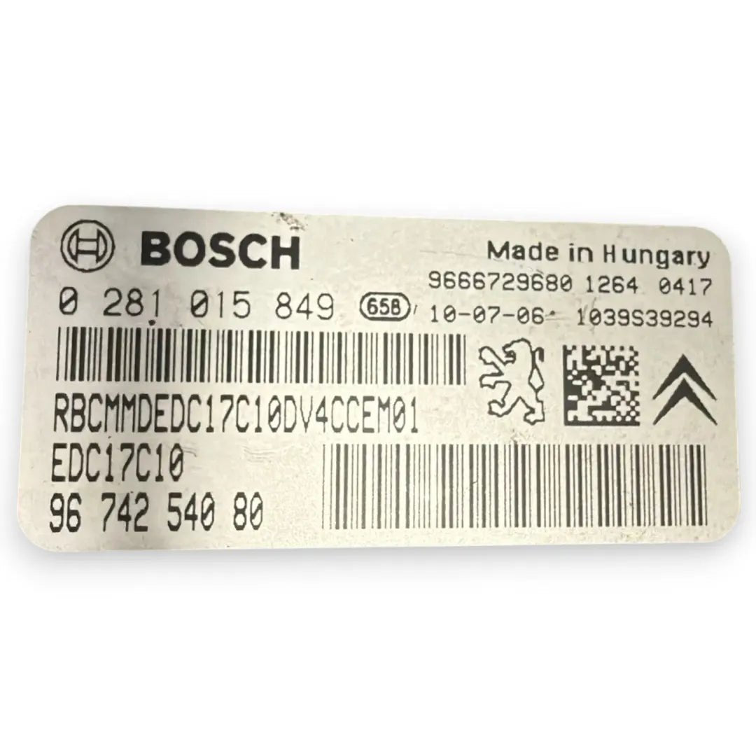 Dettaglio Centralina iniezione Peugeot 207 Plus 2012–2014 OEM 1943XR - foto 3