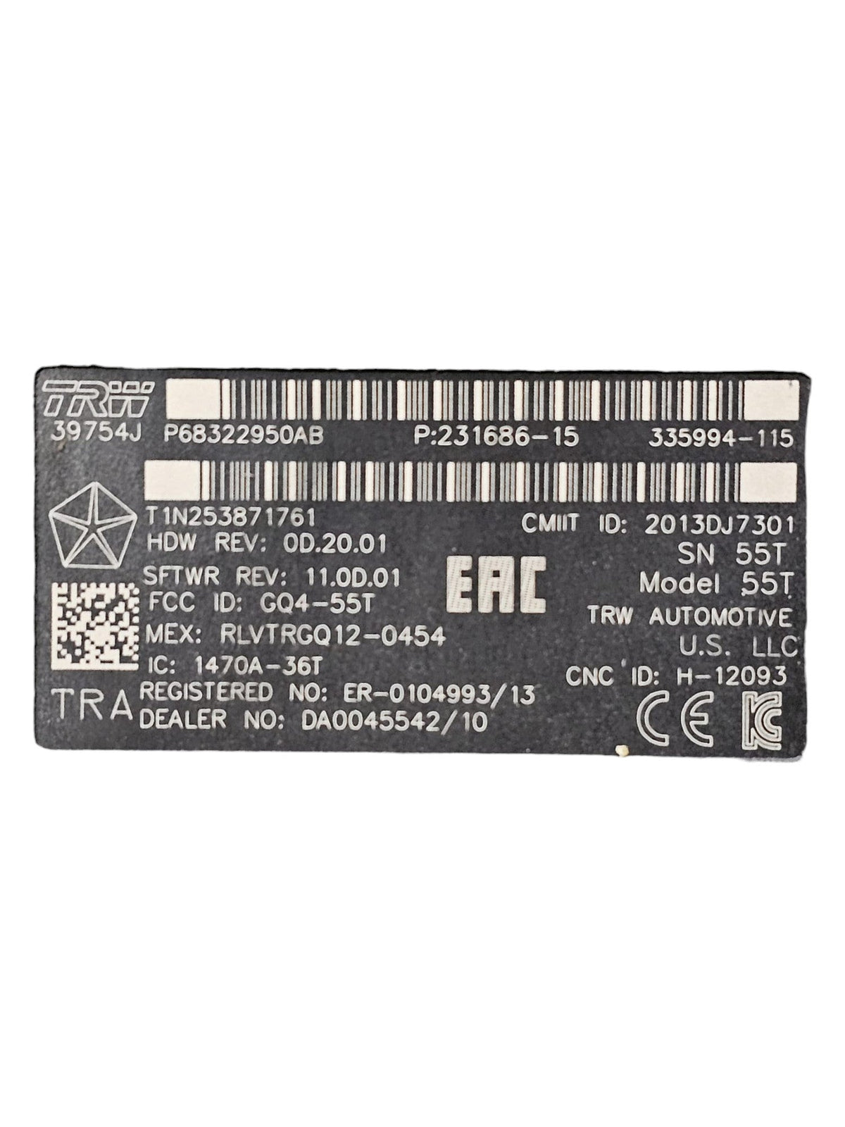 Centralina Keyless Jeep Cherokee KL Cod:68322950AB (2013 - 2023) - F&P CRASH SRLS - Ricambi Usati