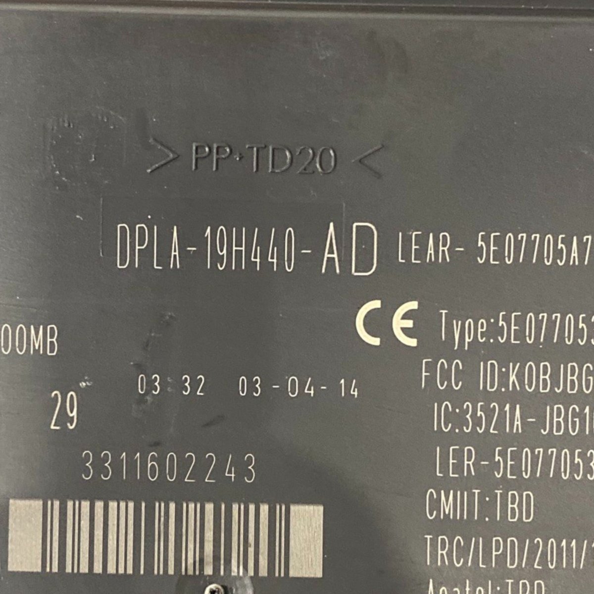 Centralina keyless range rover evoque l538 (2011 - 2018) Cod: dpla - 19h440 - ad - F&P CRASH SRLS - Ricambi Usati
