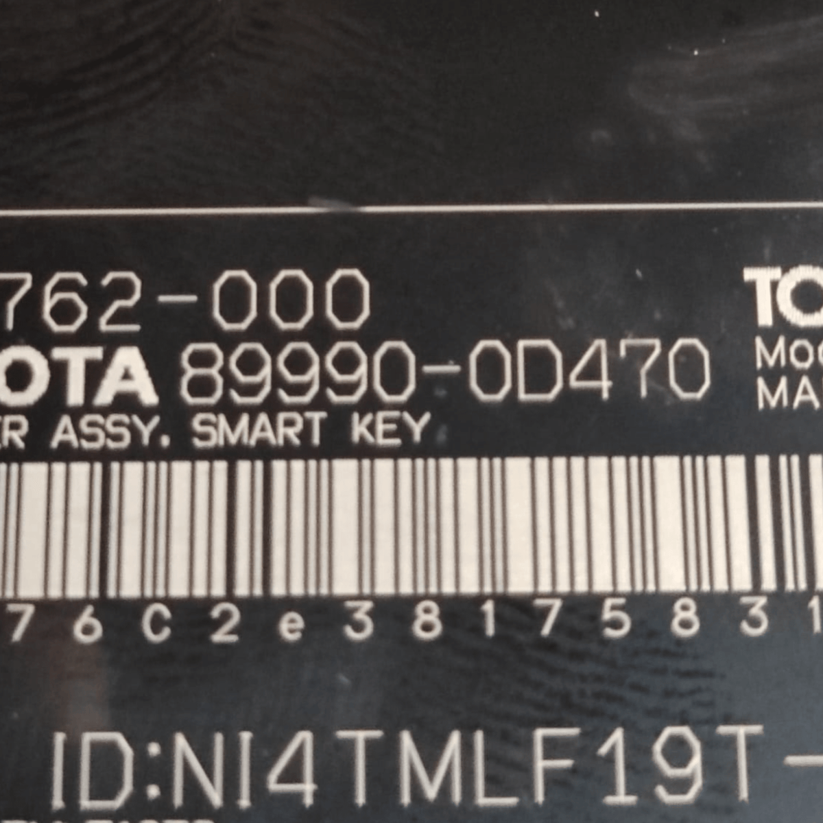 Centralina Keyless Toyota Yaris Cross COD: 899900D470 (2020 - ) - F&P CRASH SRLS - Ricambi Usati