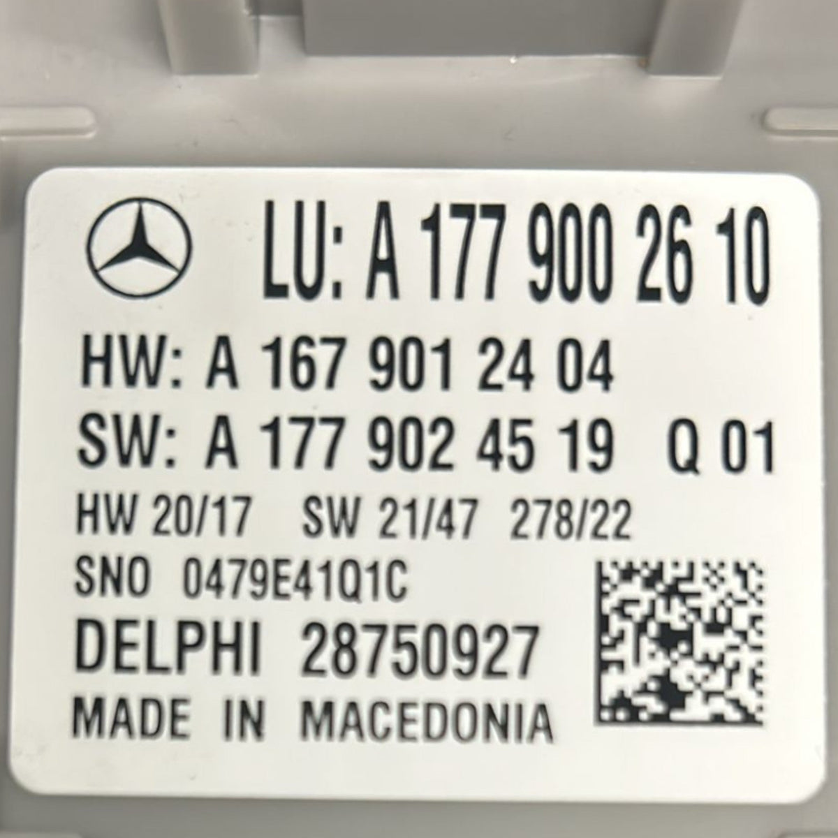 Centralina Luci Illuminazione Ambiente Interne Mercedes Benz Classe B W247 cod:A1779002610 (2019 >) - F&P CRASH SRLS - Ricambi Usati
